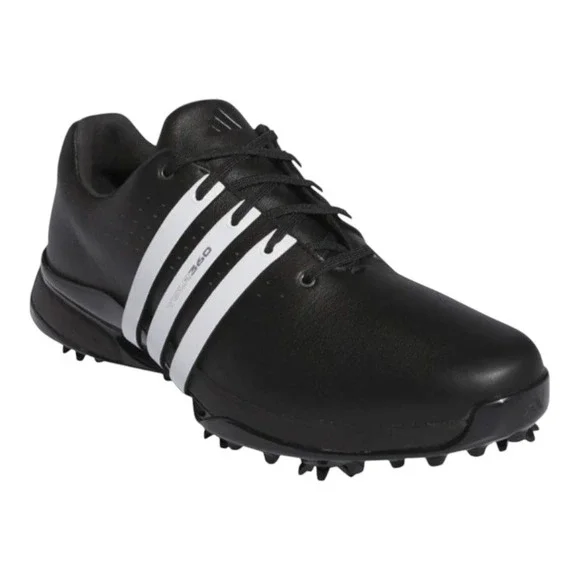 Adidas Tour360 24 IF0250 Men's‎ Golf Shoes, Black/White, Size 9W NEW